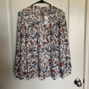 LOFT Pleated front blouse